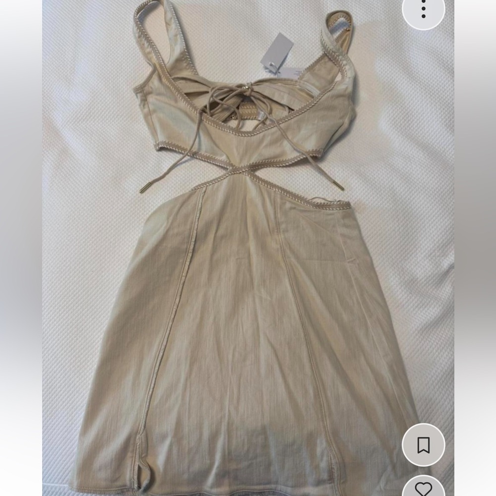 Bydee cutout Beige Women's Dress